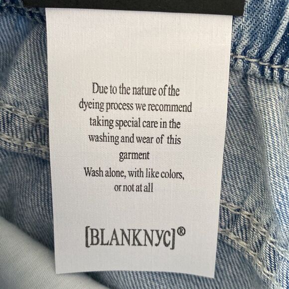 Blank NYC Stand Strong High Rise Paperbag Wide Leg Jean Elastic Waist Cotton - Picture 8 of 16